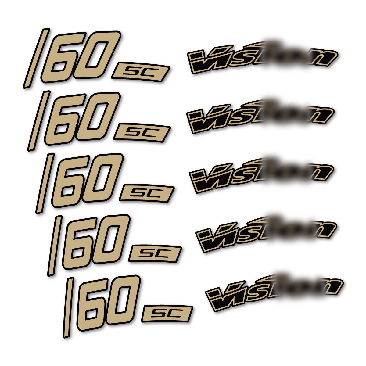 Compatible Stickers for Visixn SC 60 i23 Disc, Road Wheel 60mm vinyl decals - Sand