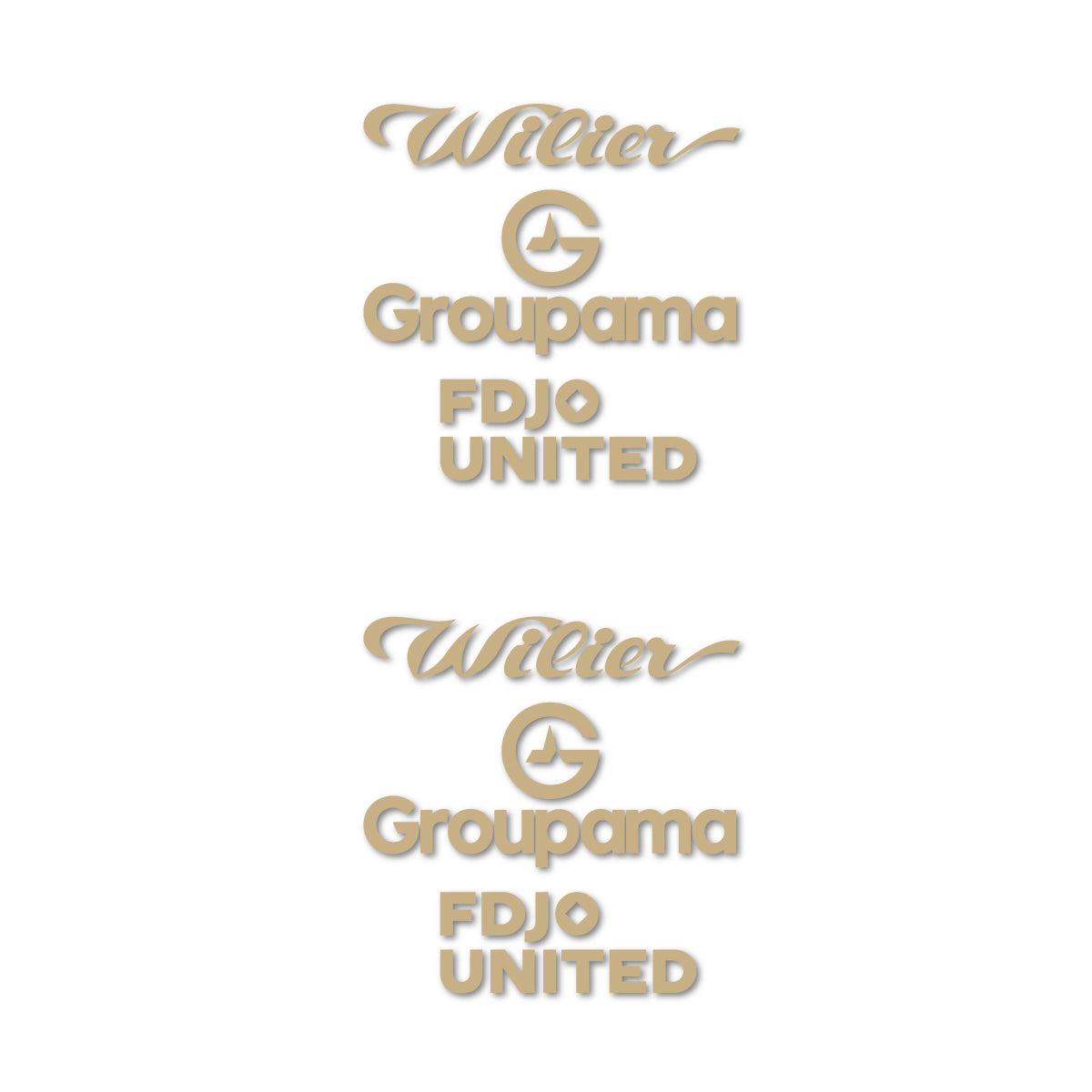 Stickers for Wilier Groupama FDJO United Logo 2, vinyl decals - Sand