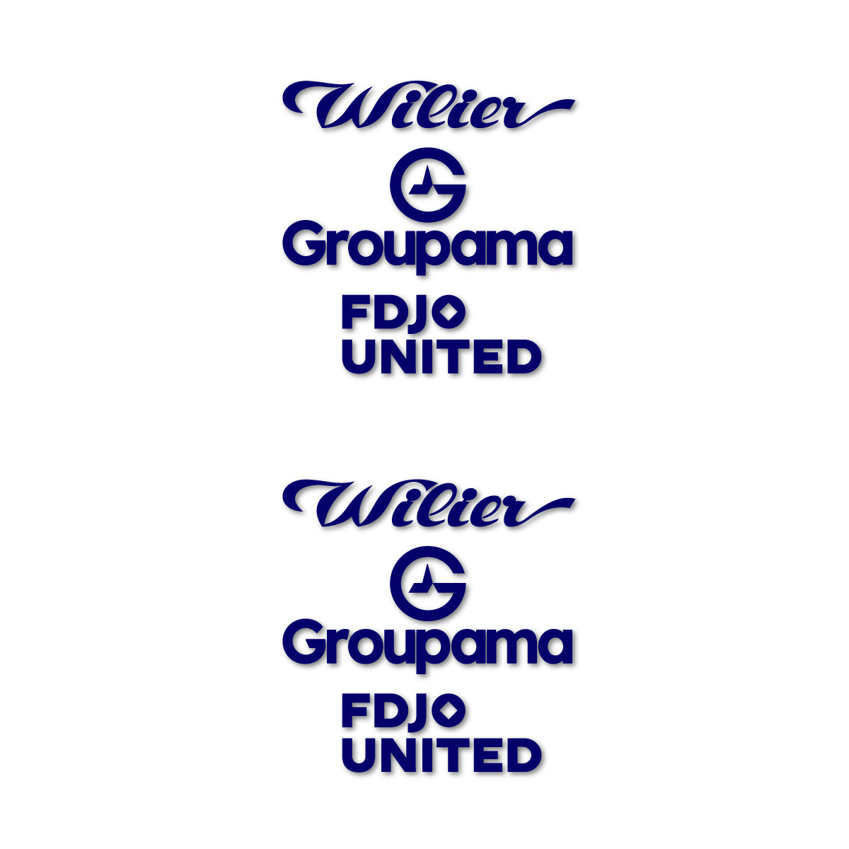 Stickers for Wilier Groupama FDJO United Logo 2, vinyl decals - Scandinavian Blue