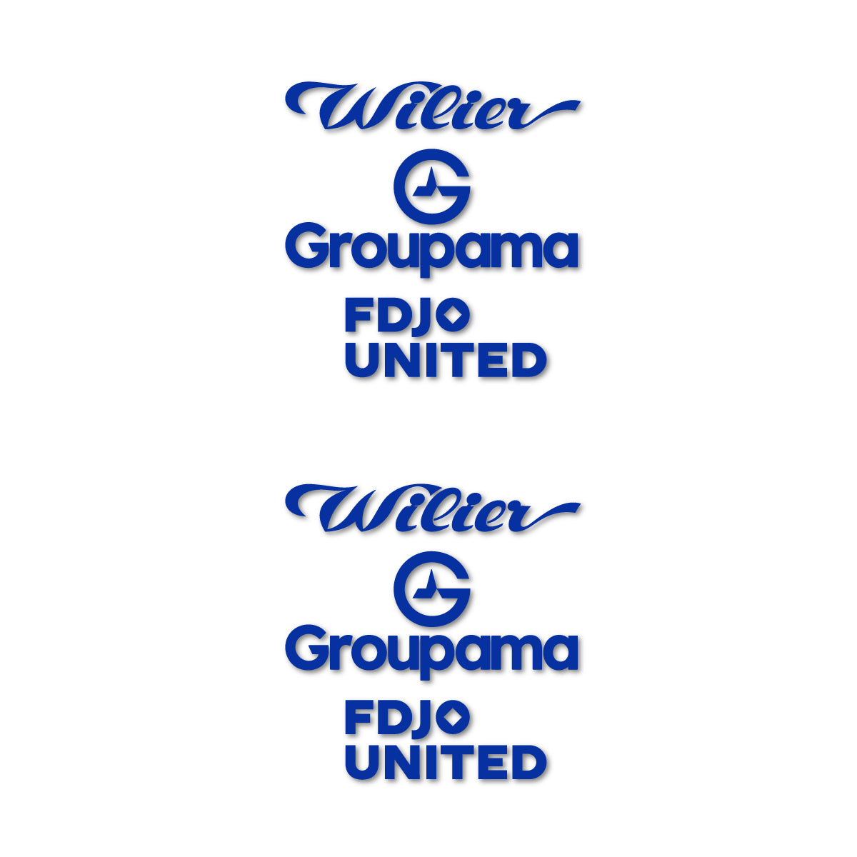 Stickers for Wilier Groupama FDJO United Logo 2, vinyl decals - Ultramarine Blue