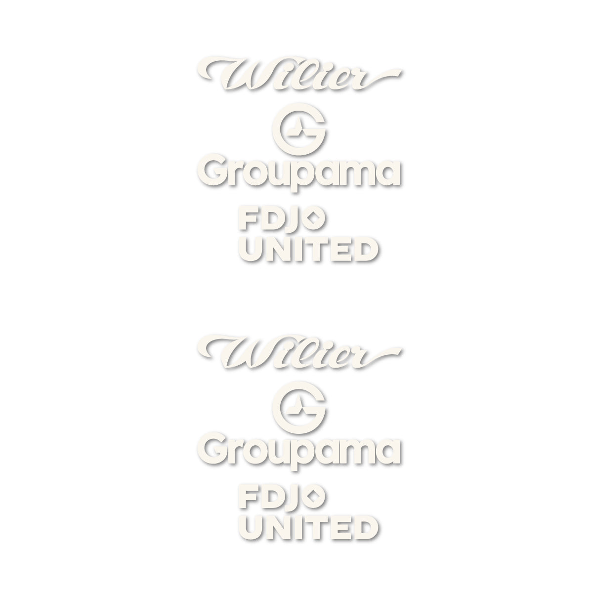 Stickers for Wilier Groupama FDJO United Logo 2, vinyl decals - Bone White