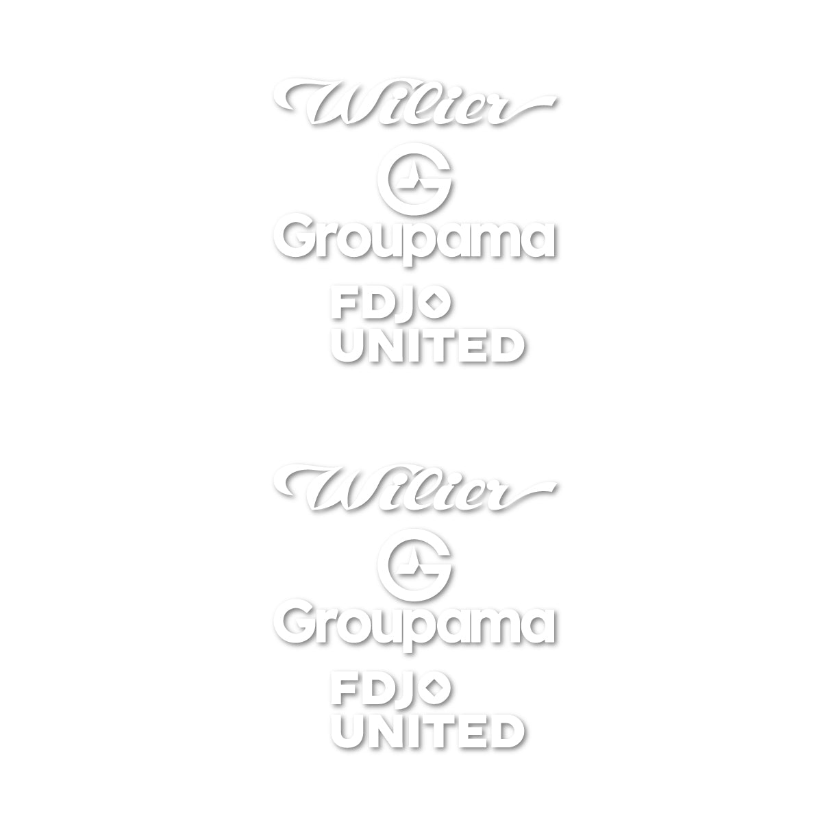 Stickers for Wilier Groupama FDJO United Logo 2, vinyl decals - White