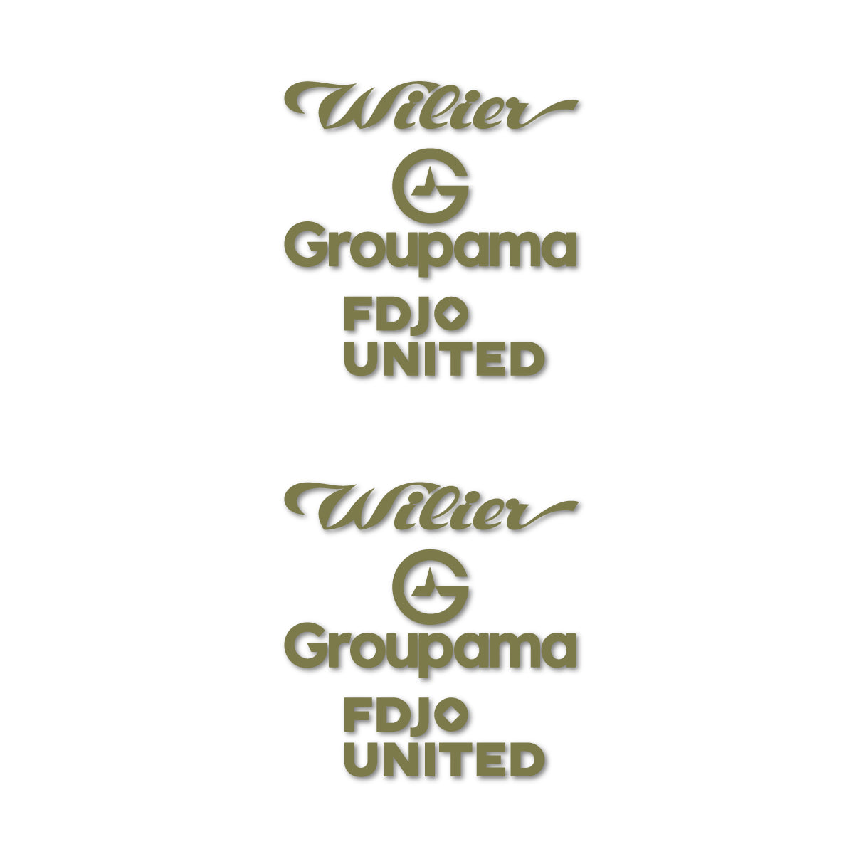 Stickers for Wilier Groupama FDJO United Logo 2, vinyl decals - Khaki