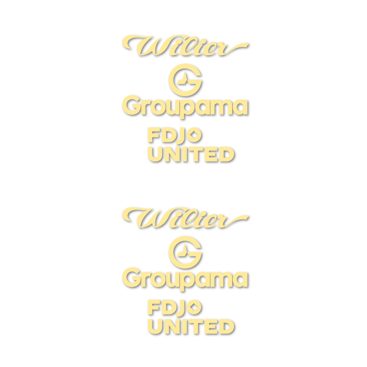 Stickers for Wilier Groupama FDJO United Logo 2, vinyl decals - Cream