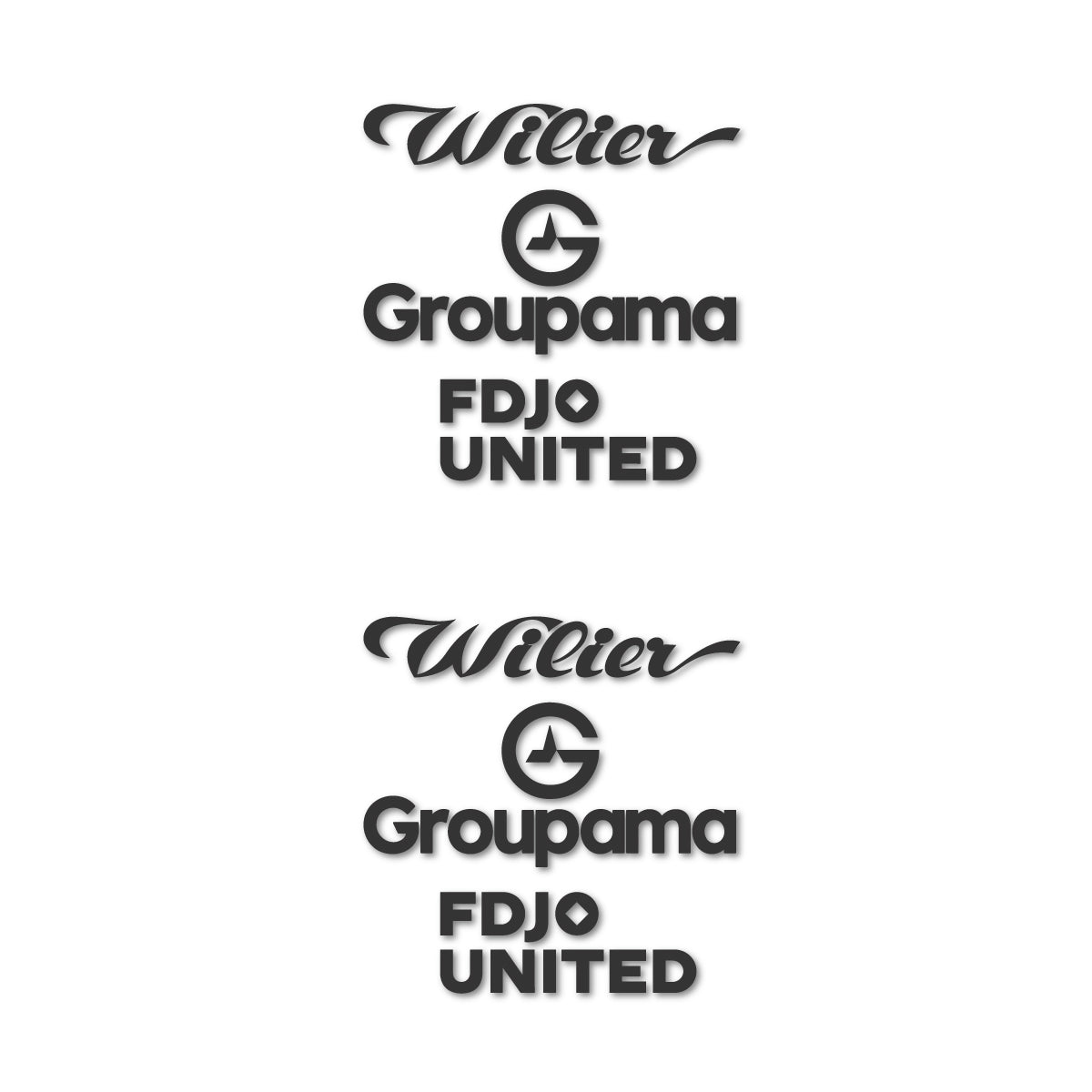 Stickers for Wilier Groupama FDJO United Logo 2, vinyl decals - Very Dark Grey