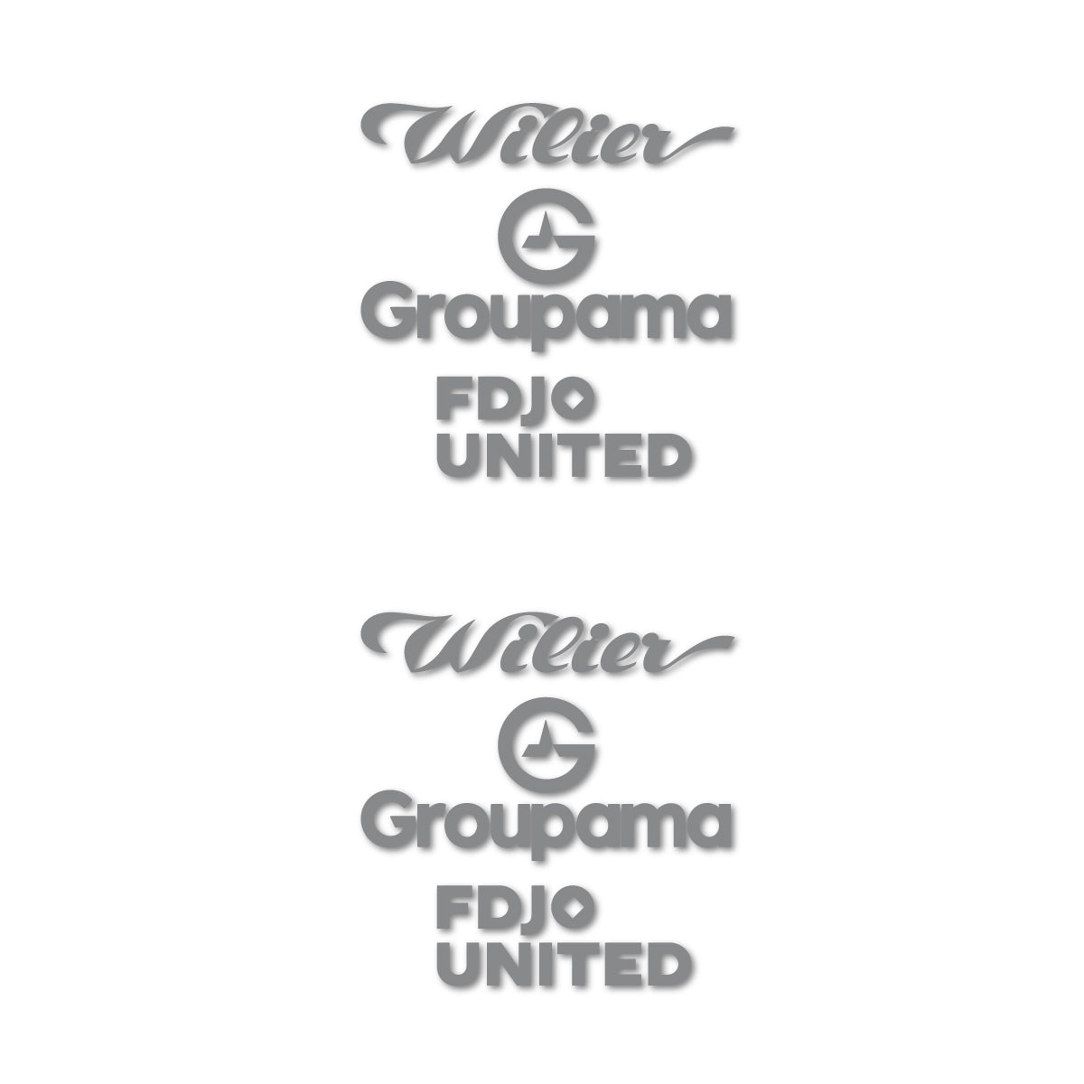 Stickers for Wilier Groupama FDJO United Logo 2, vinyl decals - Traffic Grey