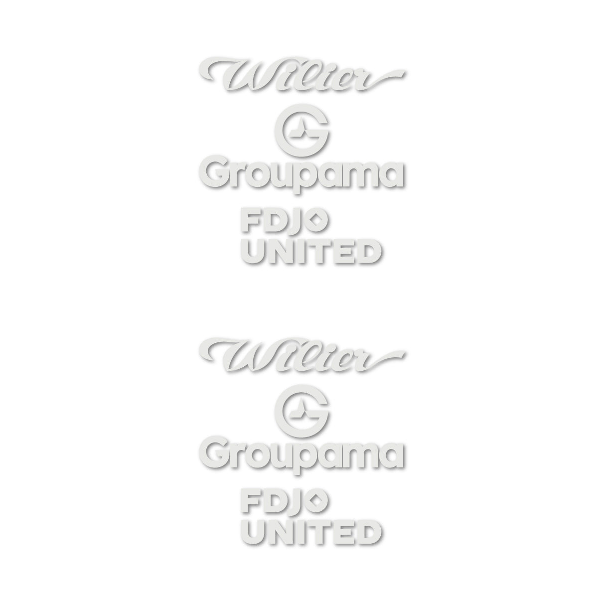 Stickers for Wilier Groupama FDJO United Logo 2, vinyl decals - Pearl Grey