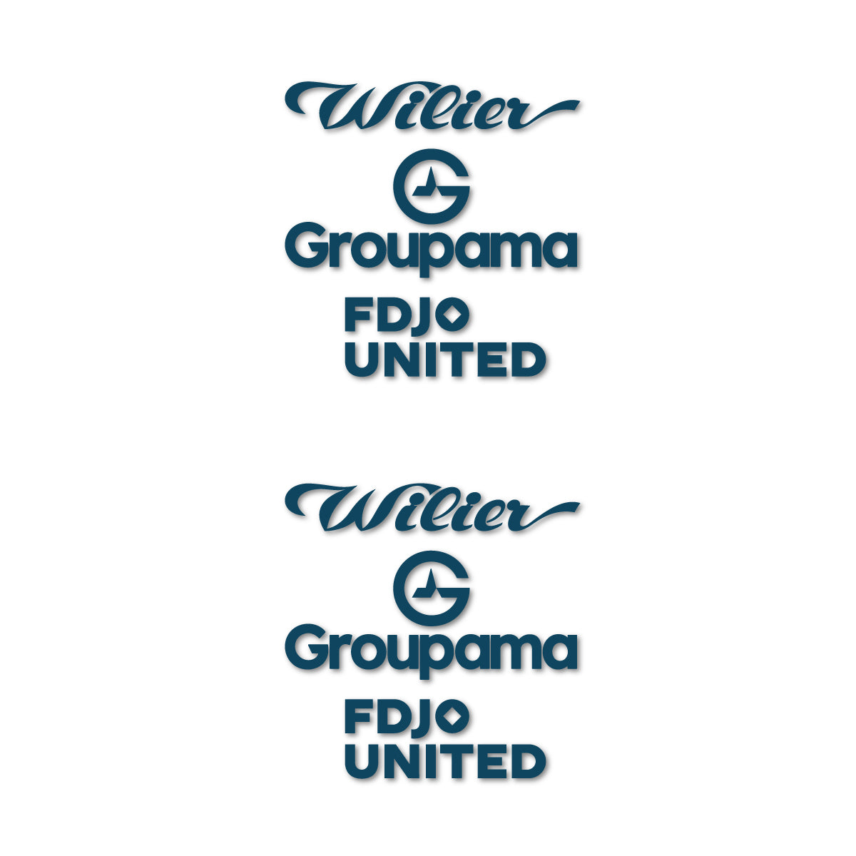 Stickers for Wilier Groupama FDJO United Logo 2, vinyl decals - Dark Lake
