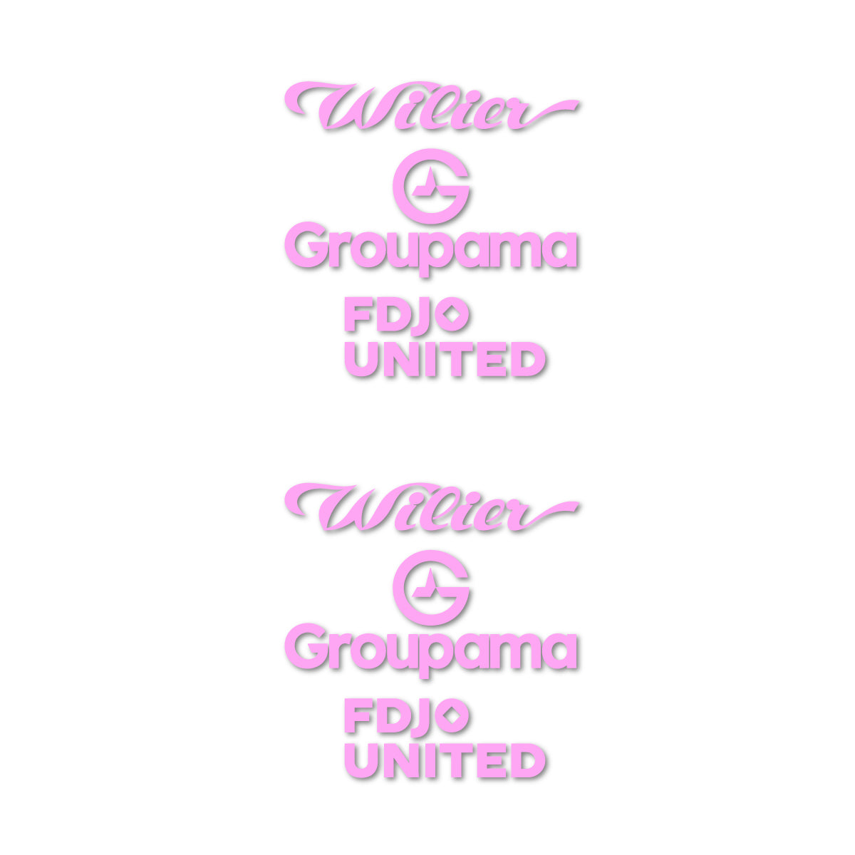 Stickers for Wilier Groupama FDJO United Logo 2, vinyl decals - Light Lilac