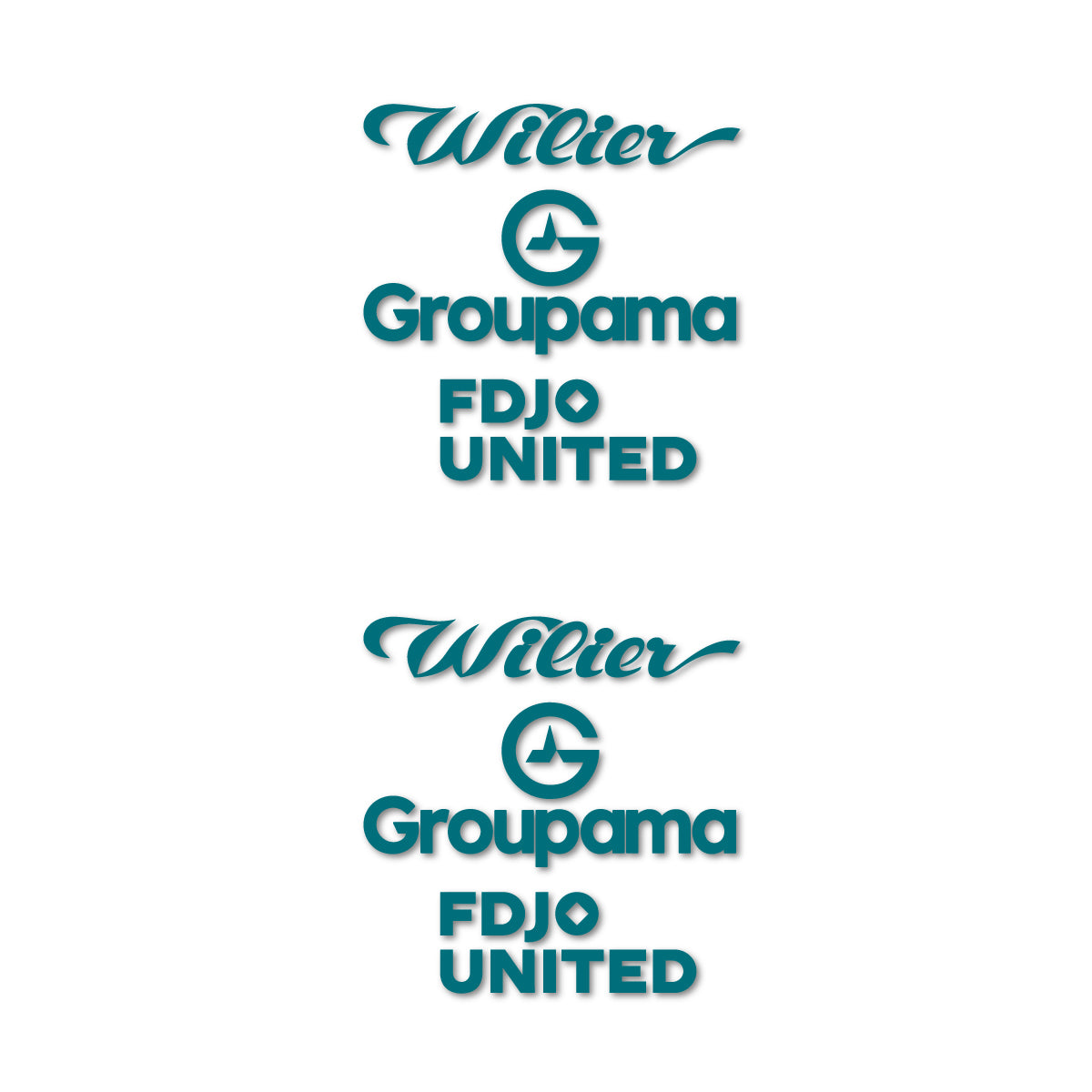 Stickers for Wilier Groupama FDJO United Logo 2, vinyl decals - Dark Turquoise