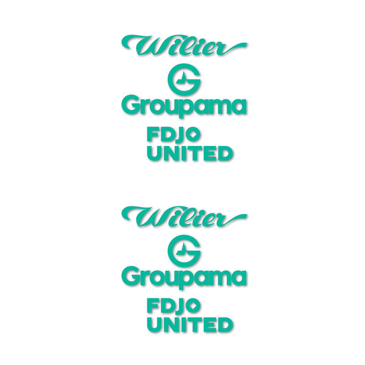 Stickers for Wilier Groupama FDJO United Logo 2, vinyl decals - Green Turquoise