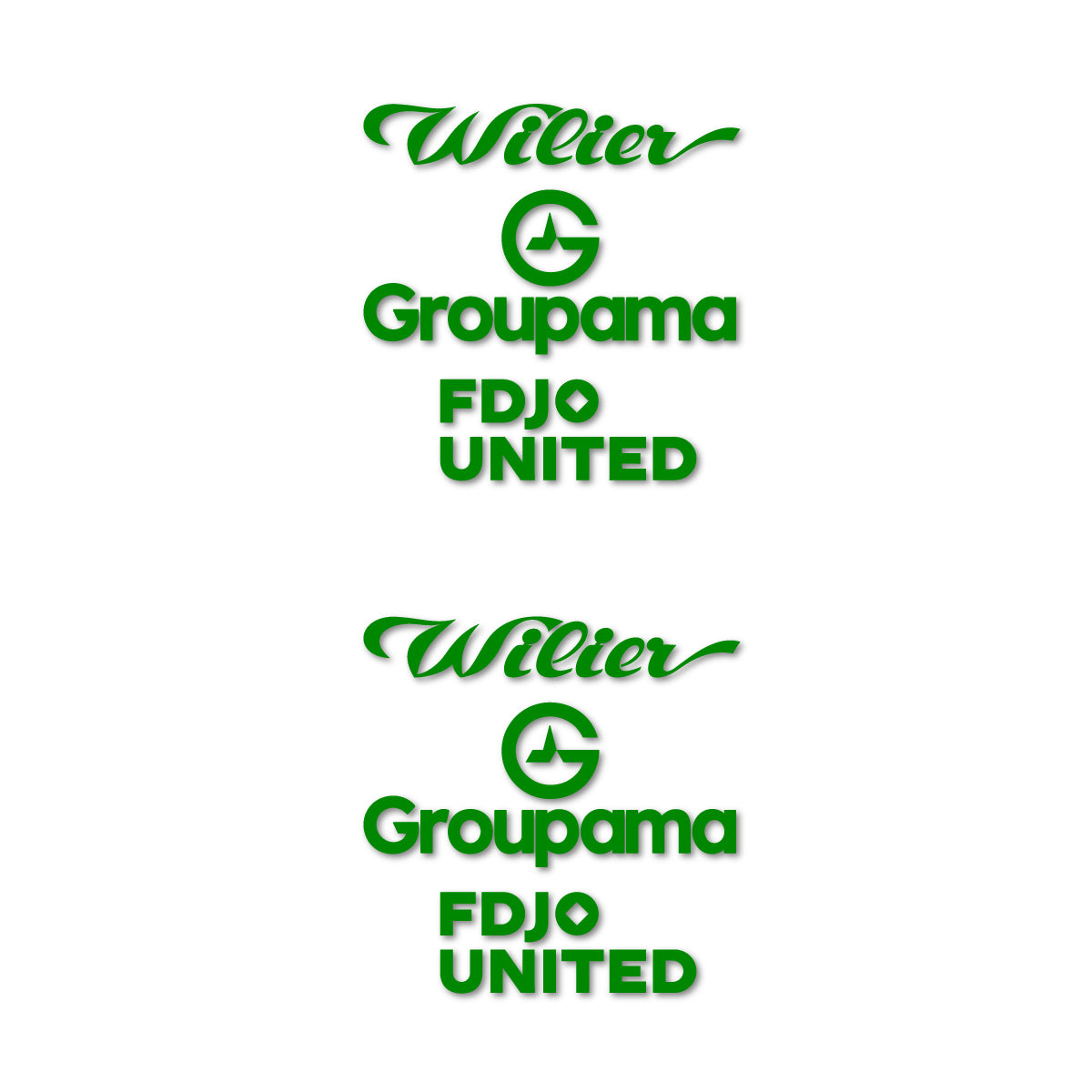 Stickers for Wilier Groupama FDJO United Logo 2, vinyl decals - Medium Green