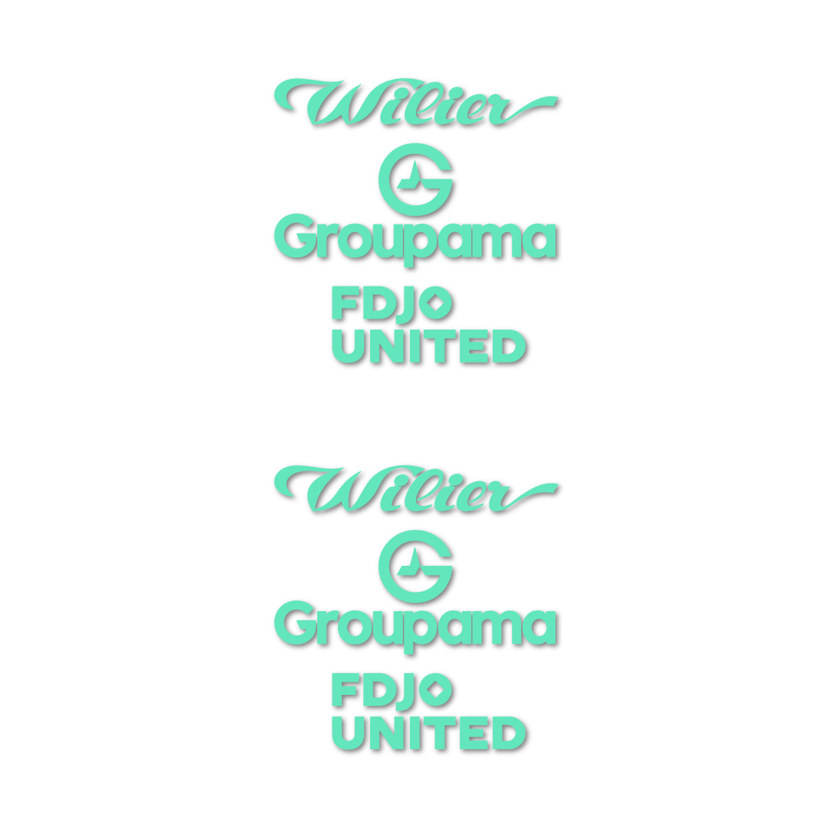 Stickers for Wilier Groupama FDJO United Logo 2, vinyl decals - Mint