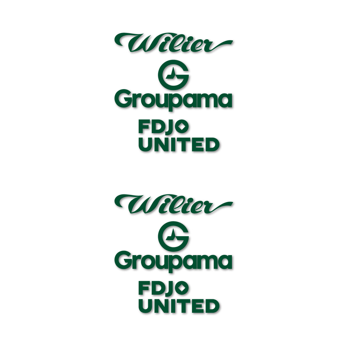 Stickers for Wilier Groupama FDJO United Logo 2, vinyl decals - Dark Green