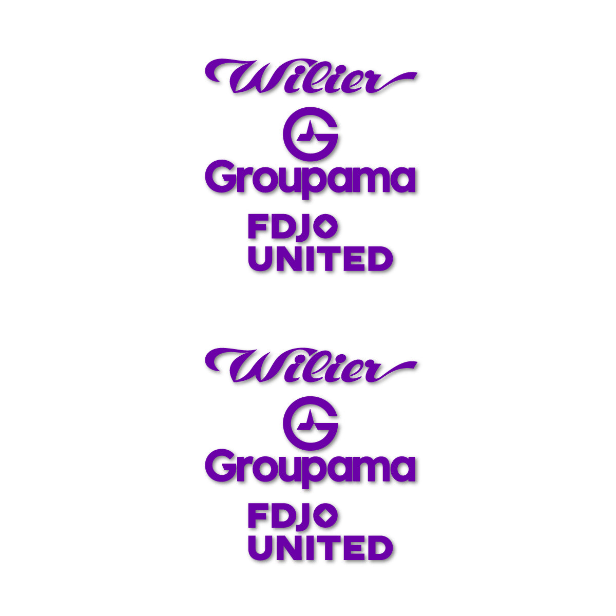 Stickers for Wilier Groupama FDJO United Logo 2, vinyl decals - Violet