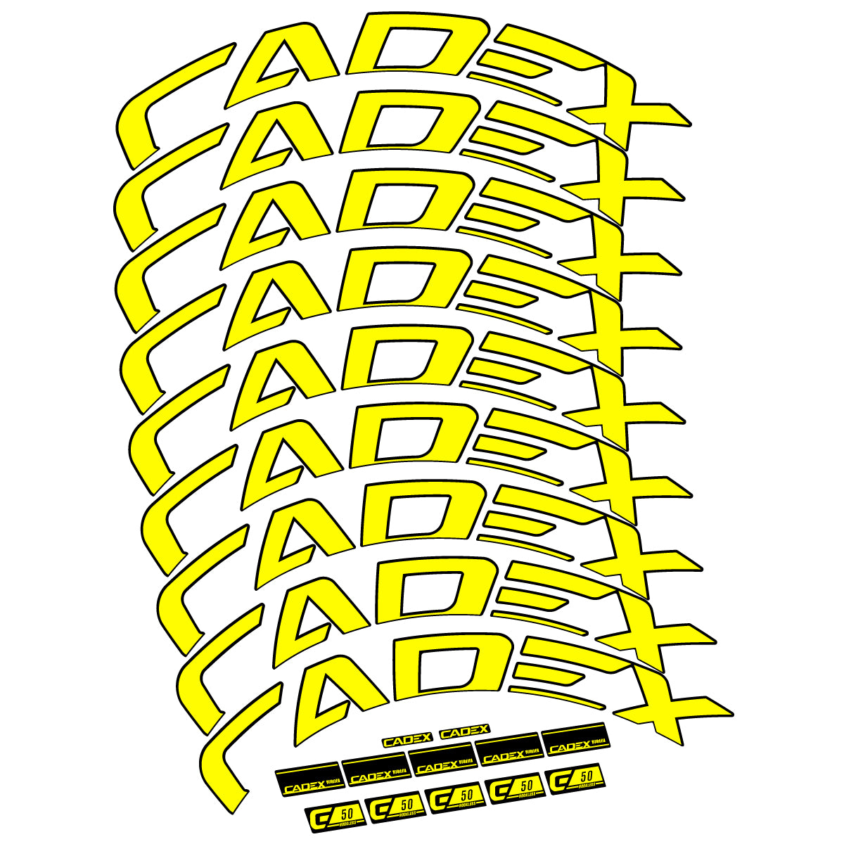 Decal for Cadex 50 Ultra Disc 2022-2025, Road Wheel, bike sticker vinyl