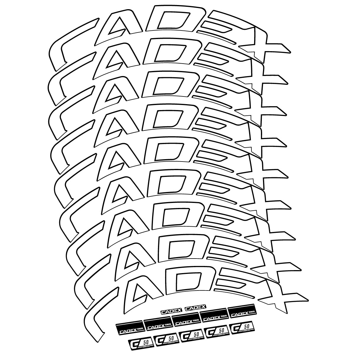 Decal for Cadex 50 Ultra Disc 2022-2025, Road Wheel, bike sticker vinyl