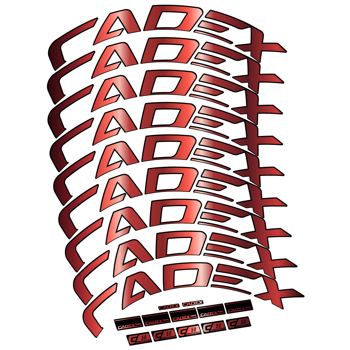Decal for Cadex 50 Ultra Disc 2022-2025, Road Wheel, bike sticker vinyl