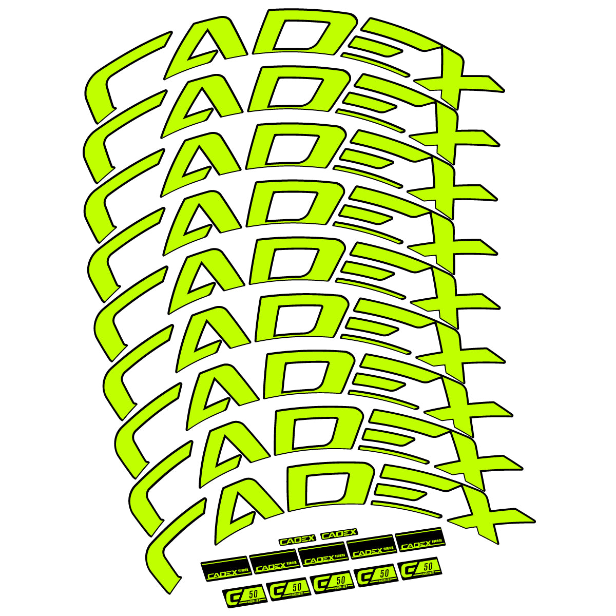 Decal for Cadex 50 Ultra Disc 2022-2025, Road Wheel, bike sticker vinyl