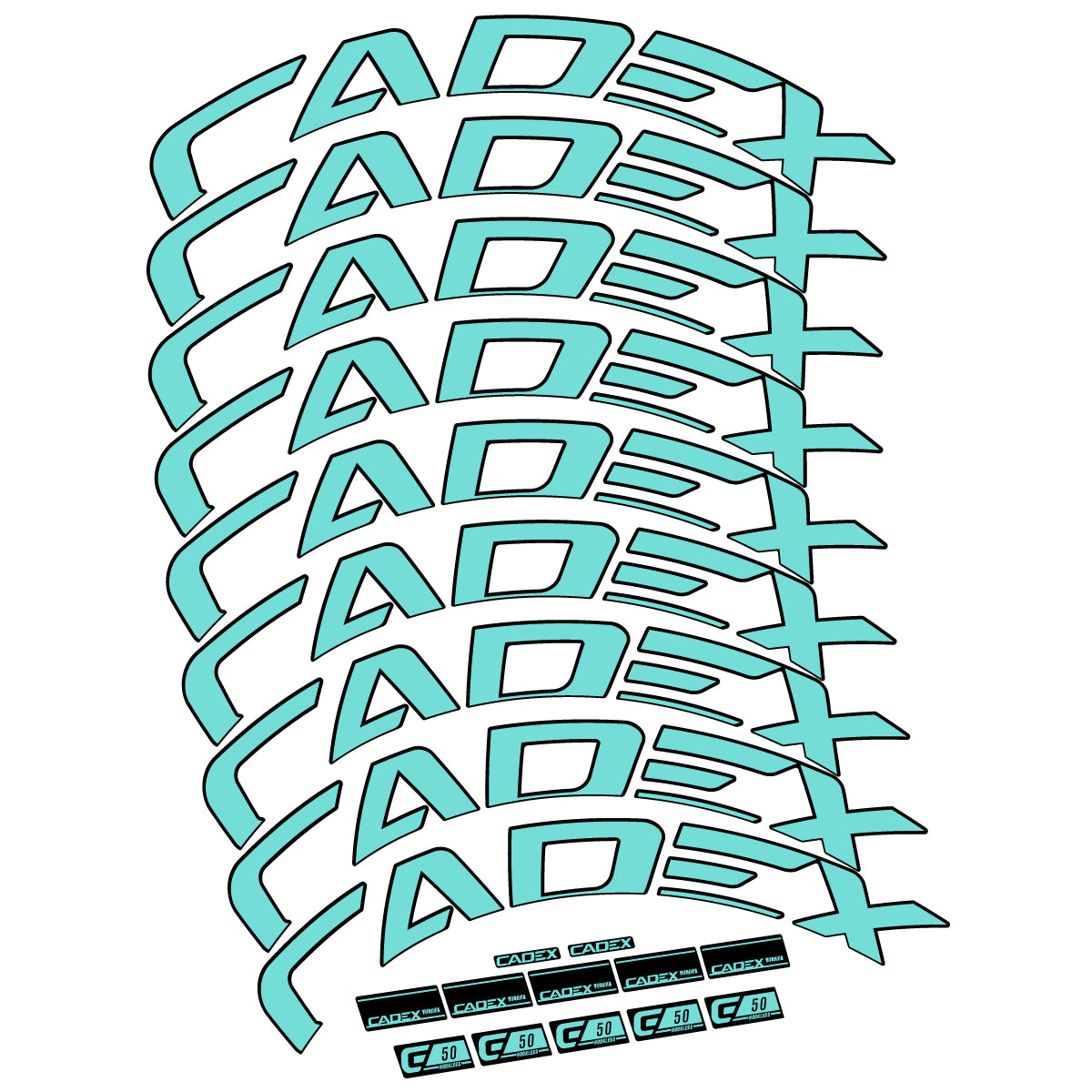 Decal for Cadex 50 Ultra Disc 2022-2025, Road Wheel, bike sticker vinyl
