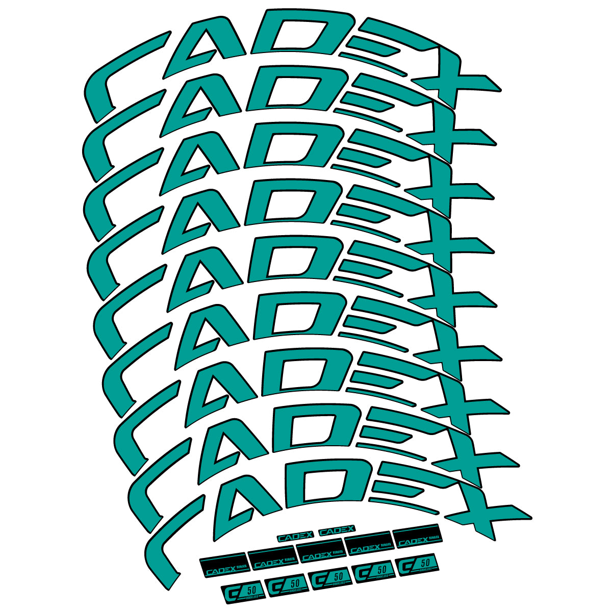 Decal for Cadex 50 Ultra Disc 2022-2025, Road Wheel, bike sticker vinyl