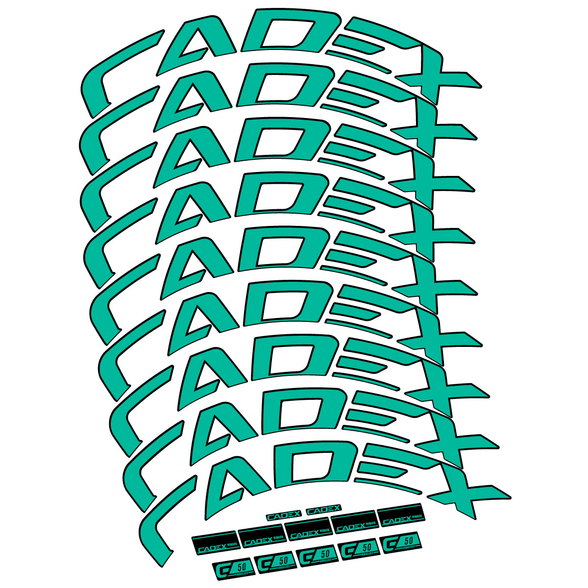 Decal for Cadex 50 Ultra Disc 2022-2025, Road Wheel, bike sticker vinyl