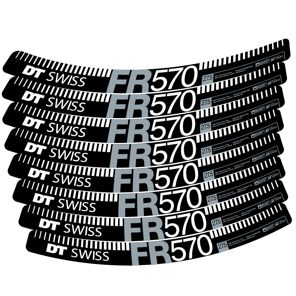 Aufkleber DT Swiss FR 570, MTB-Rad 29, Fahrradaufkleber Vinyl