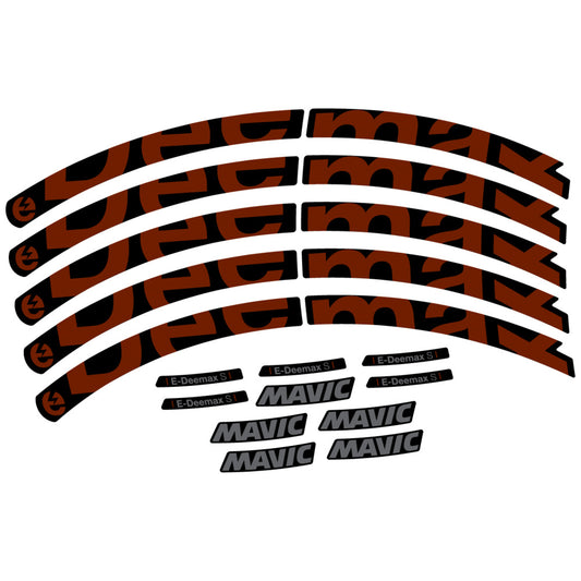 Compatible Decal Mavic E-Deemax S 2025, Mountain Wheel, bike sticker vinyl
