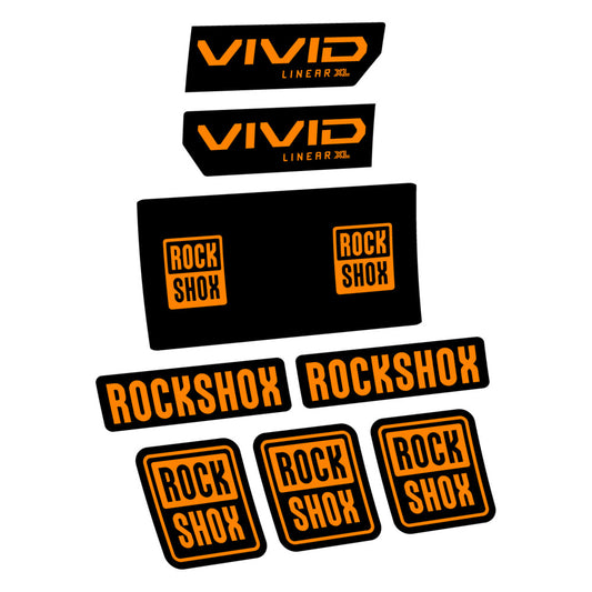 Decal RockShox Vivid Base 2027, Rear Shox, bike sticker vinyl