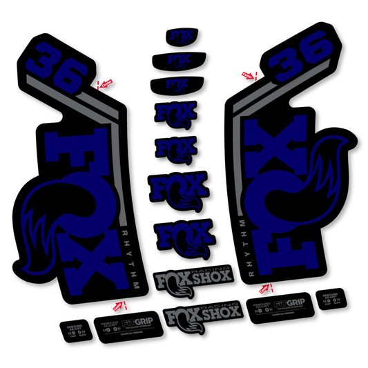 Decal Fox 36 Rhythm 2027, Fork 29" 36mm, bike sticker vinyl