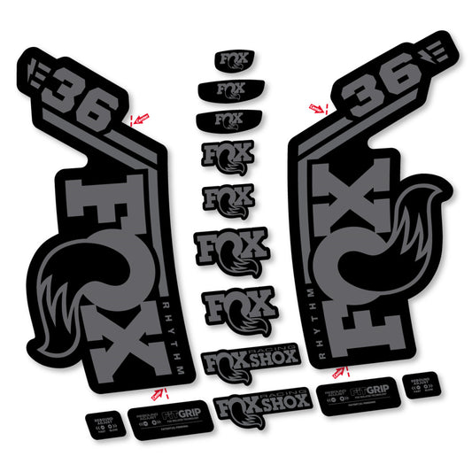 Decal Fox 36 Rhythm E-Bike 2027, Fork 29" 36mm, bike sticker vinyl