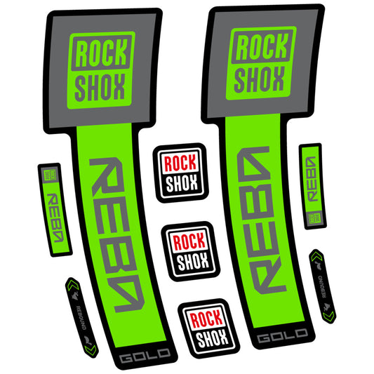 Compatible Decal RockShox Reba Gold 2025, Fork, bike sticker vinyl