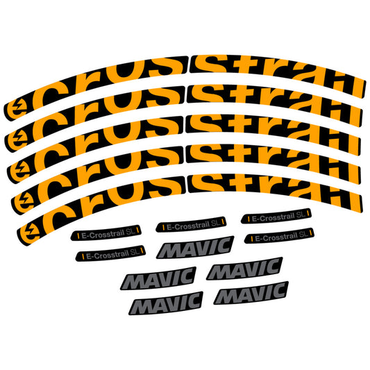 Compatible Decal Mavic E-Crosstrail SL 2025, Mountain Wheel, bike sticker vinyl