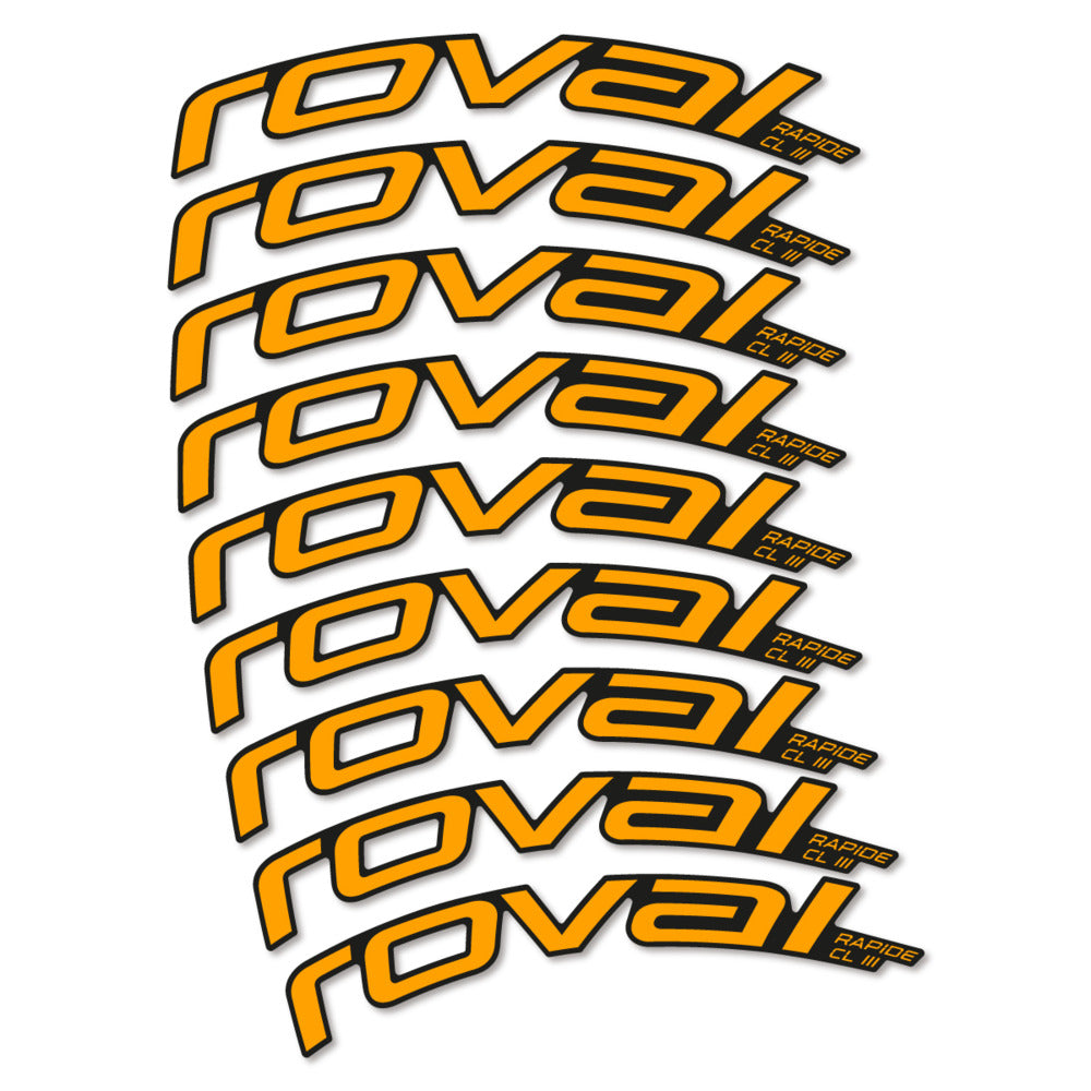 Decal Roval Rapide CL III 2026, Road Wheel 52mm, bike sticker vinyl