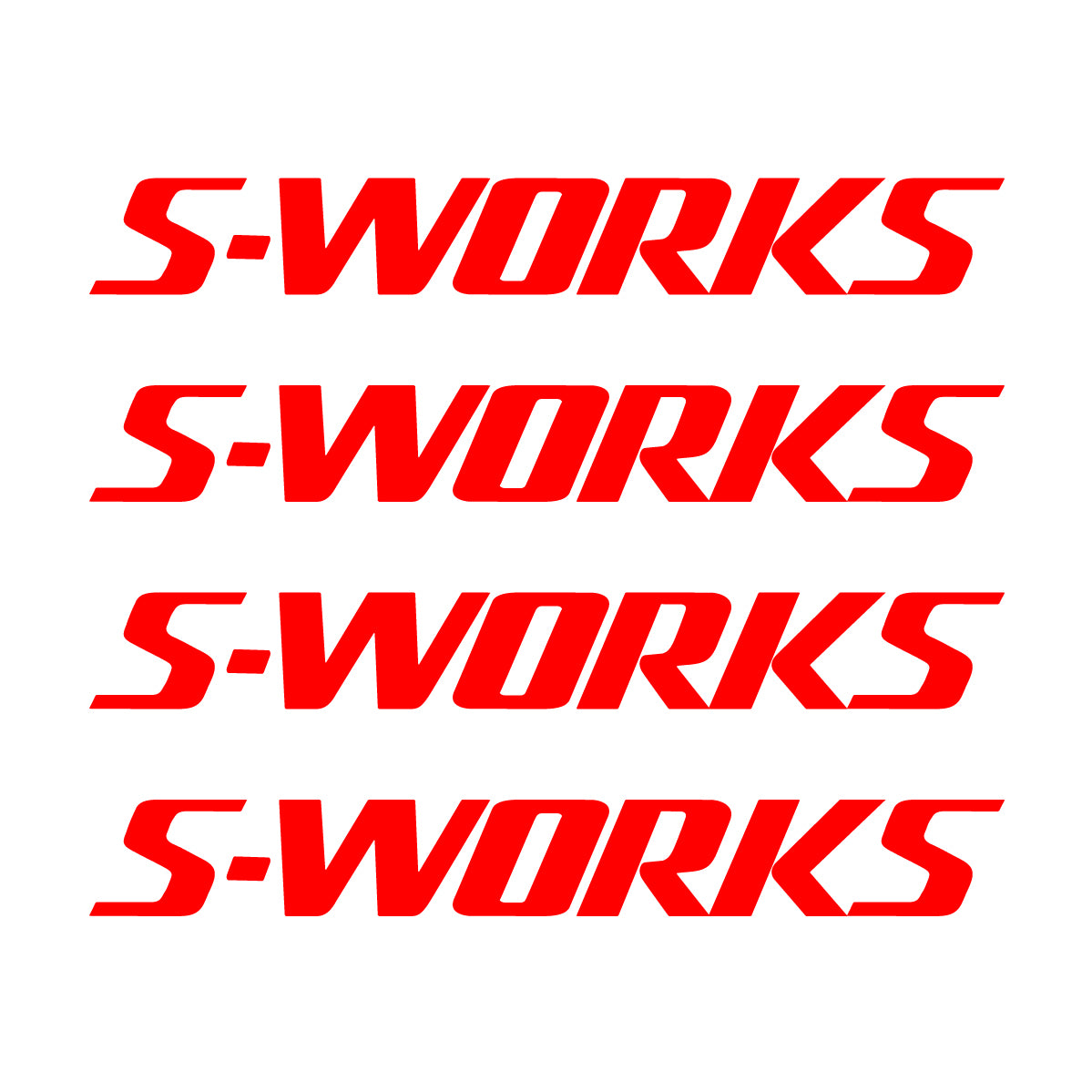 Stickers for Specialized S-Works, 4-Piece Logo Set vinyl decals - Grass Green