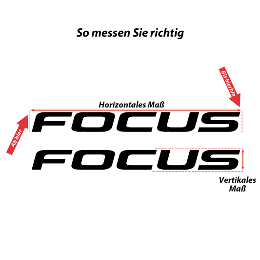 Aufkleber Focus, Rahmen, Fahrradaufkleber Vinyl