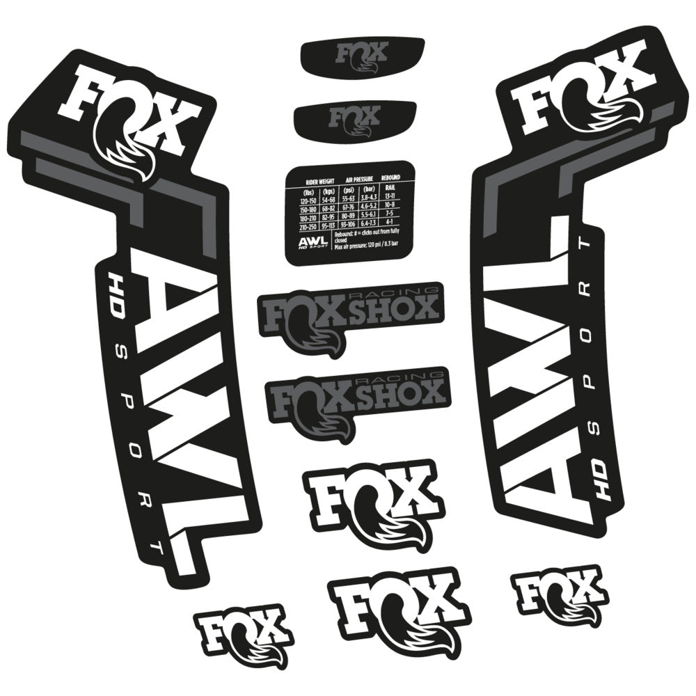 Decal for Fox AWL HD Sport 2025, Fork, bike sticker vinyl