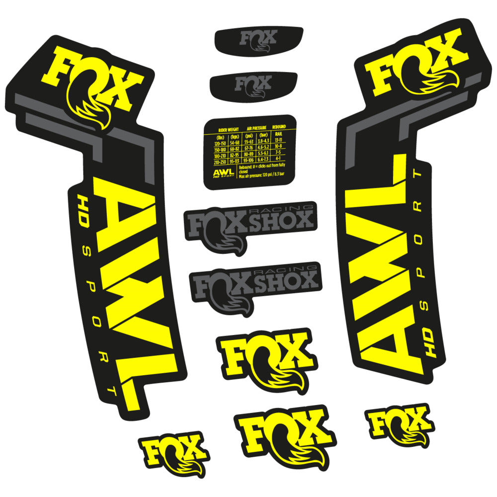 Decal for Fox AWL HD Sport 2025, Fork, bike sticker vinyl