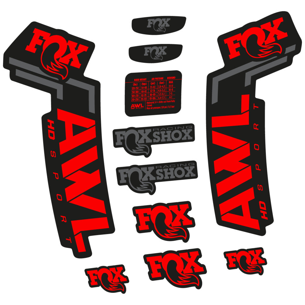 Decal for Fox AWL HD Sport 2025, Fork, bike sticker vinyl