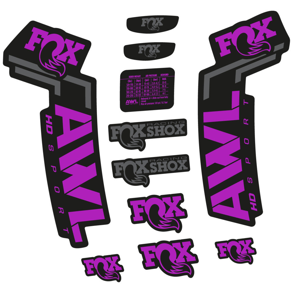 Decal for Fox AWL HD Sport 2025, Fork, bike sticker vinyl
