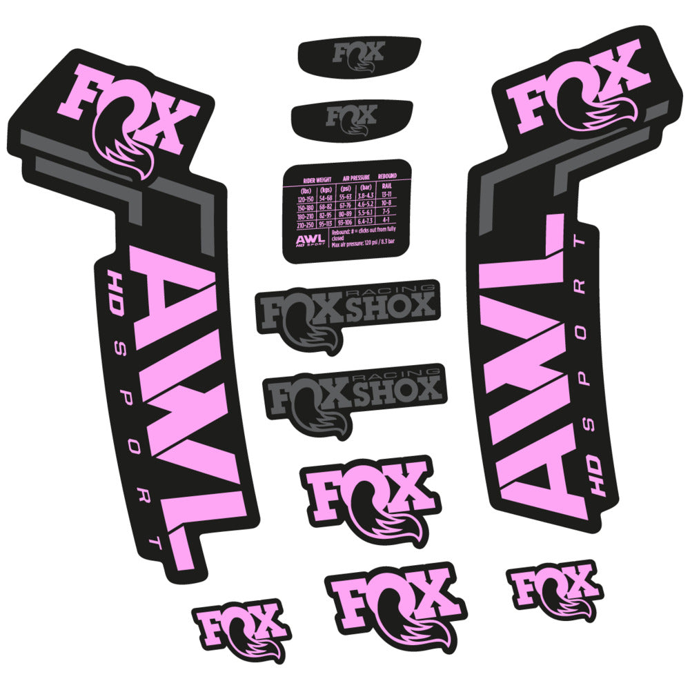 Decal for Fox AWL HD Sport 2025, Fork, bike sticker vinyl
