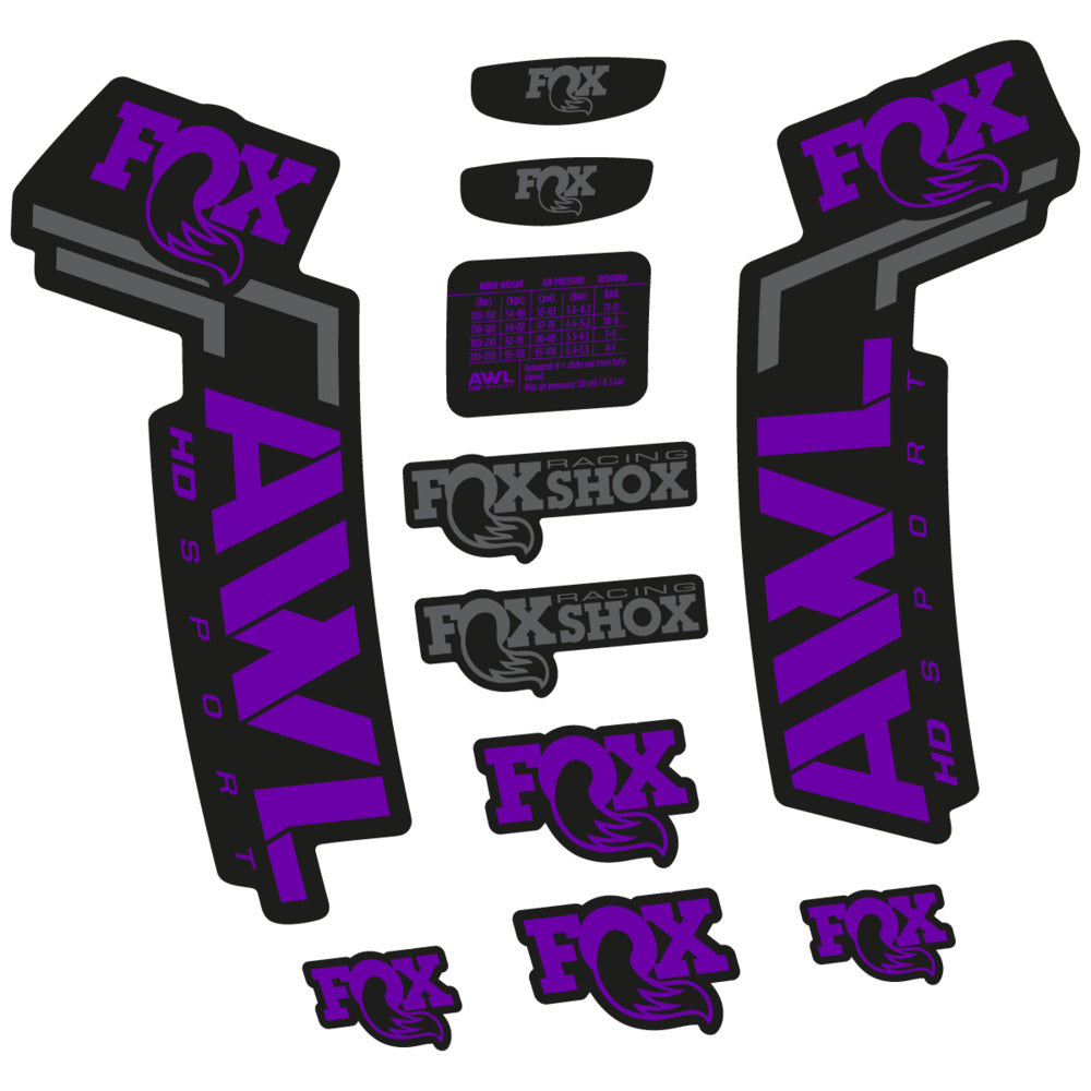 Decal for Fox AWL HD Sport 2025, Fork, bike sticker vinyl