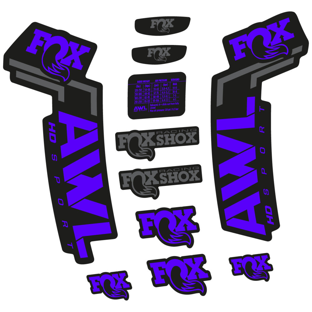 Decal for Fox AWL HD Sport 2025, Fork, bike sticker vinyl