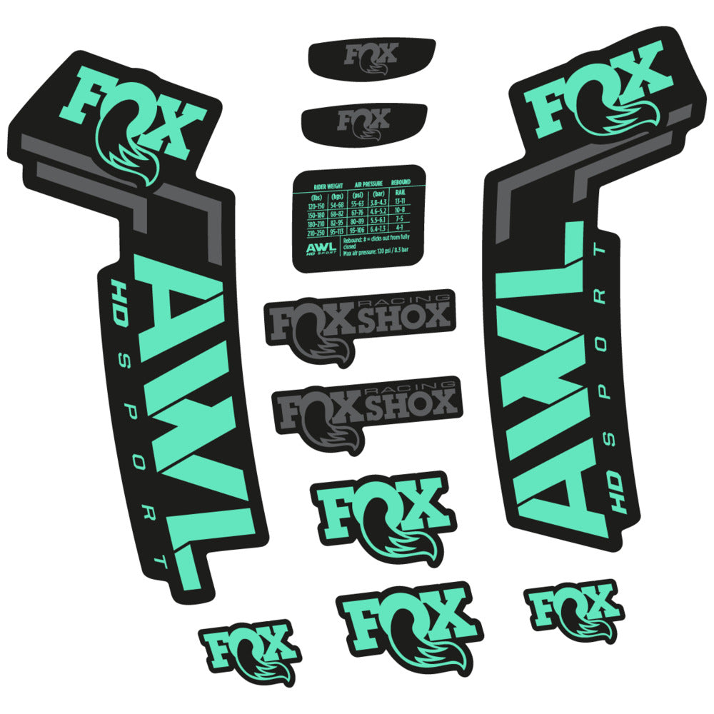 Decal for Fox AWL HD Sport 2025, Fork, bike sticker vinyl