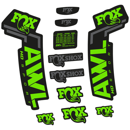 Decal for Fox AWL HD Sport 2025, Fork, bike sticker vinyl