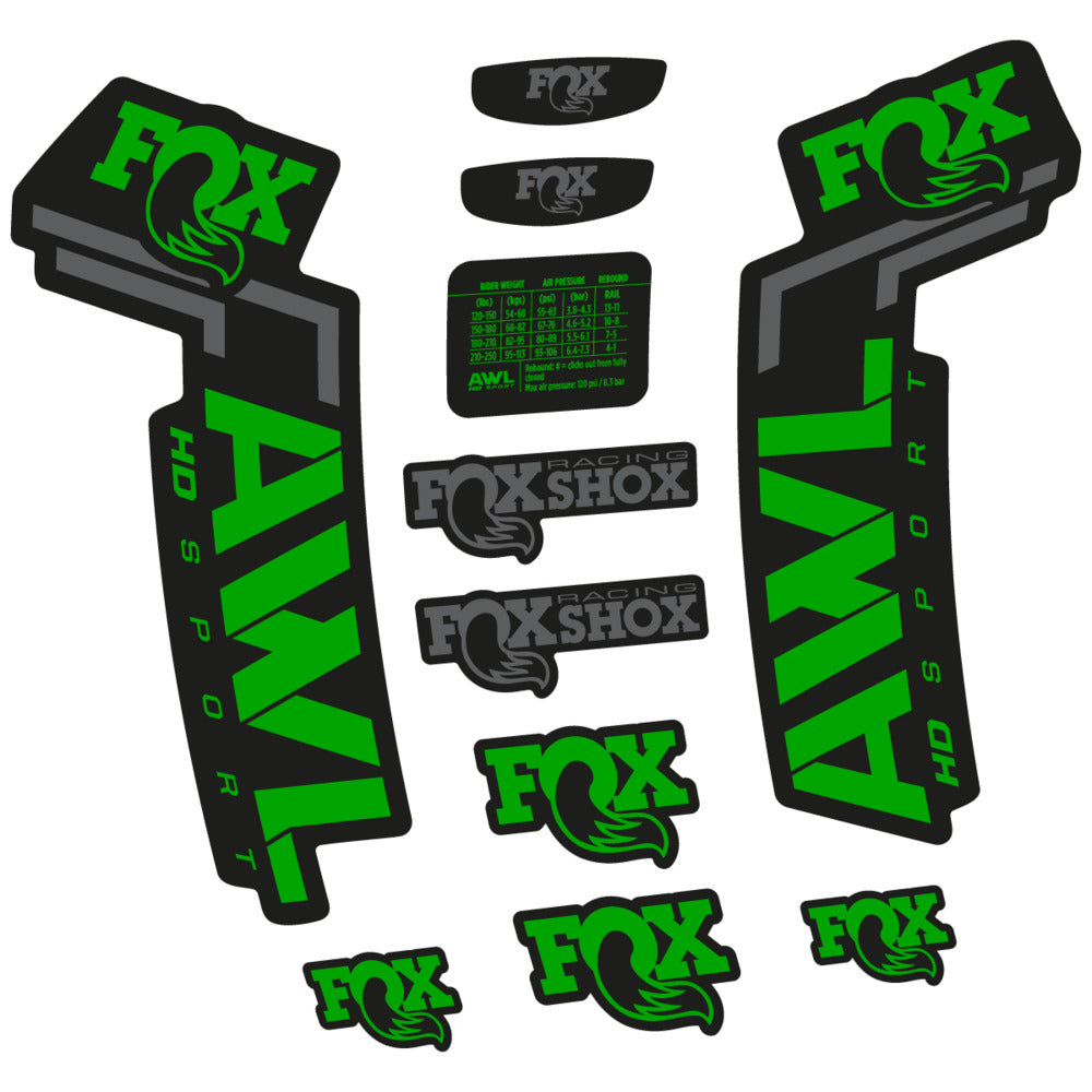Decal for Fox AWL HD Sport 2025, Fork, bike sticker vinyl