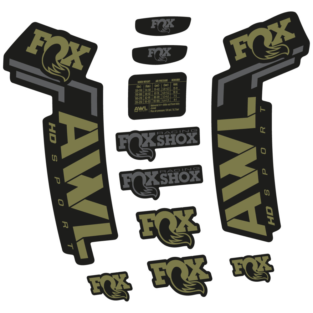 Decal for Fox AWL HD Sport 2025, Fork, bike sticker vinyl