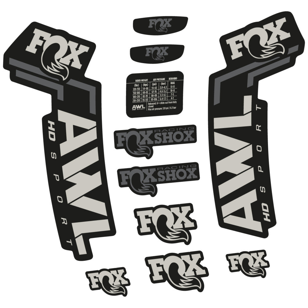 Decal for Fox AWL HD Sport 2025, Fork, bike sticker vinyl