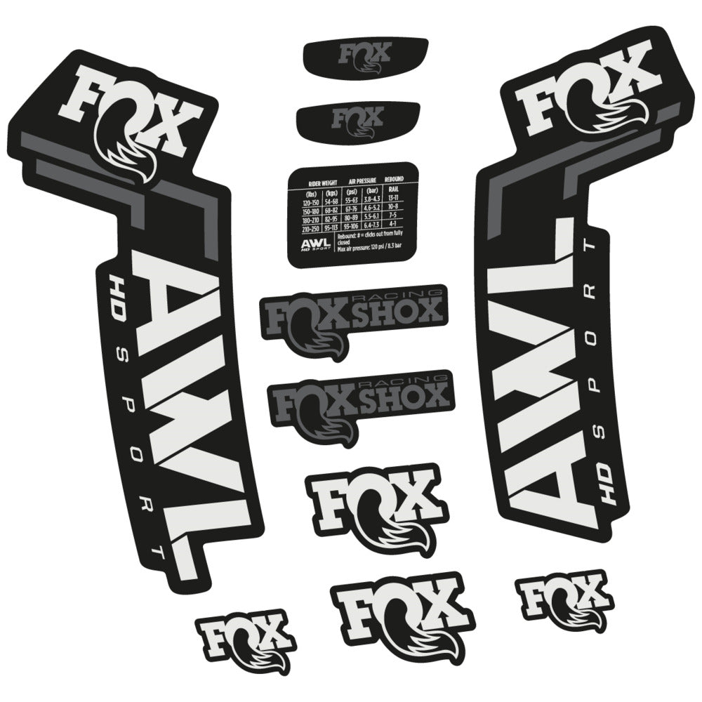 Decal for Fox AWL HD Sport 2025, Fork, bike sticker vinyl