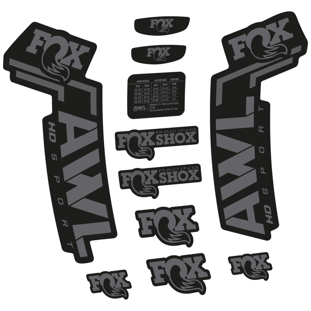 Decal for Fox AWL HD Sport 2025, Fork, bike sticker vinyl